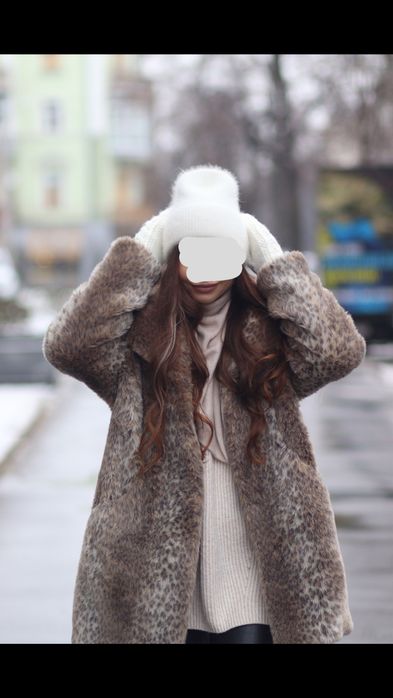 Шапка ангора женская белая