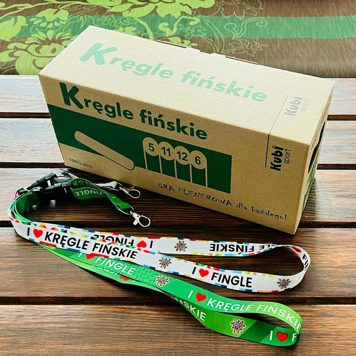 Kręgle fińskie dla dzieci - gra zręcznościowa, plenerowa + linia rzutu