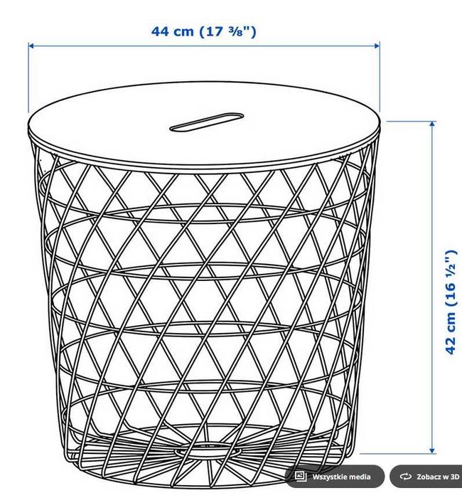Stolik Kvistbro Ikea 44cm