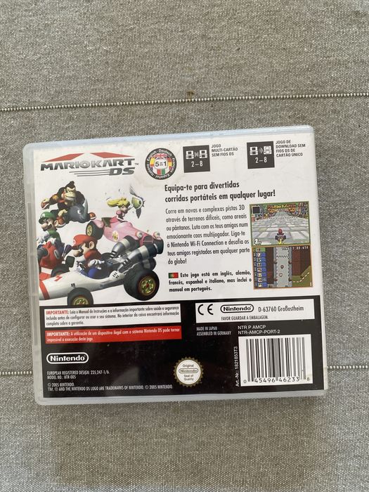 Caixa MarioKart DS com todos os manuais