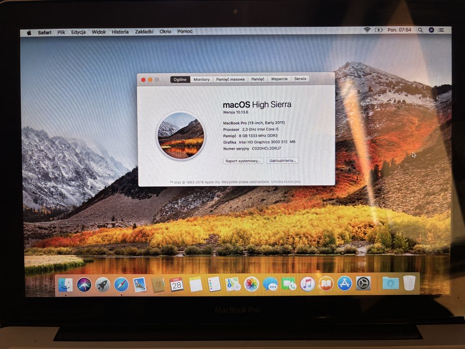 MacBook Pro 13’ 2011 i5/8gb ram/ssd 120 gb