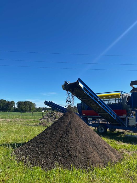 Przesiewana ziemia ogrodowa zakładanie trawników trawy dowóz gratis