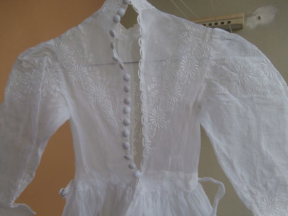 Vestido branco comprido p/ comunhão (vintage)