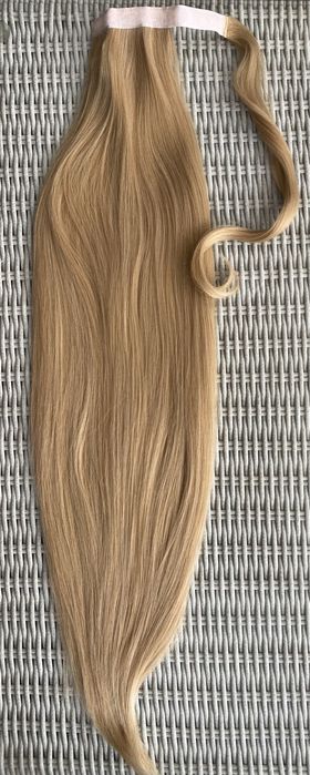Premium Ultra włosy doczepiane, miodowy blond, kucyk 395.
