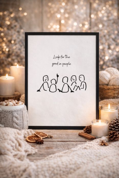 Minimalistyczny obrazek w ramce (na prezent!)