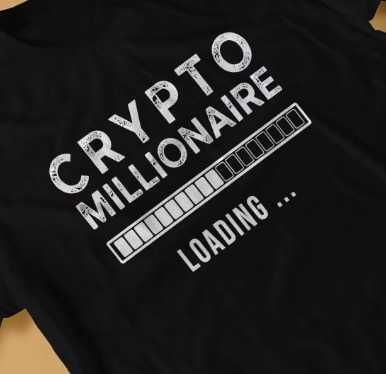 T-shirt Masculina Crypto Millionaire Loading Bitcoin (Novo)
