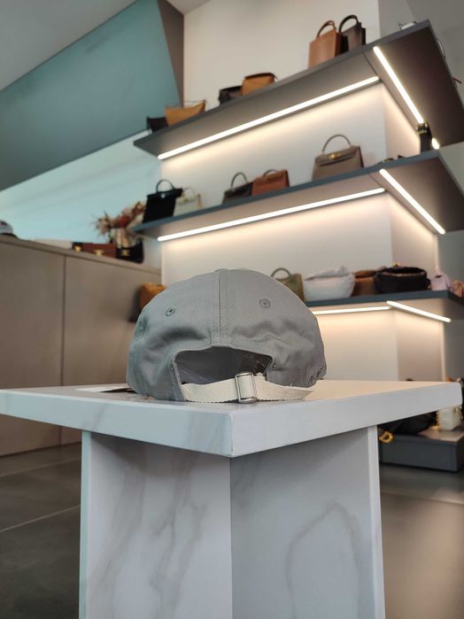 Бейсболка Acne Studios Cotton Baseball Cap Grey/Khaki