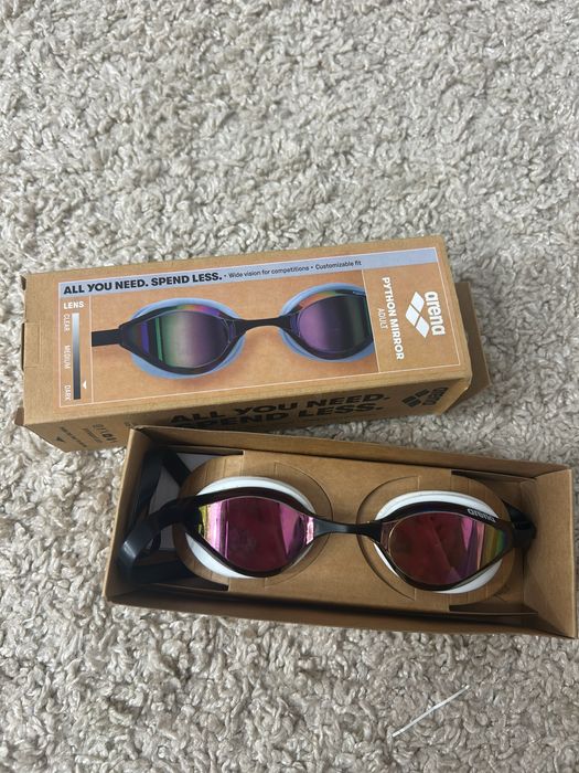 Окуляри для плавання змагальні Arena Python затемнені