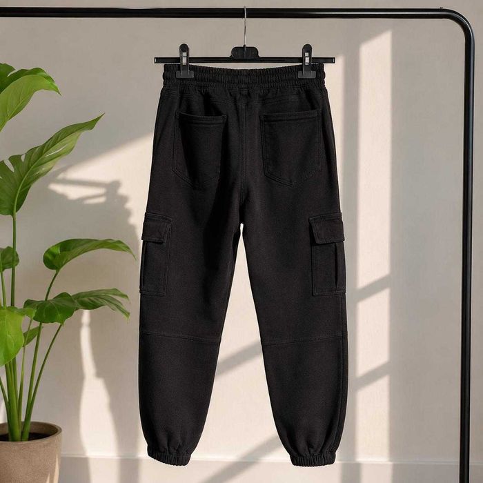 Czarne spodnie męskie joggery W32 S/M