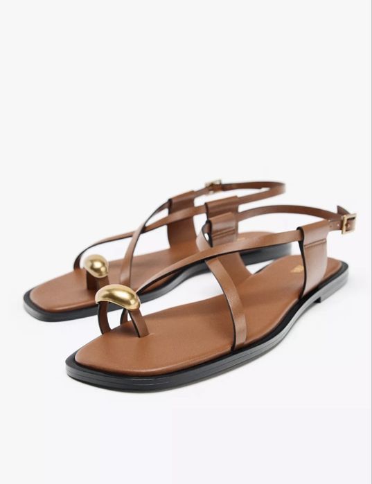 Босоніжки жіночі ZARA (коричневі)