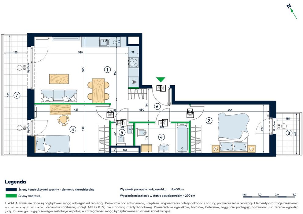 Mieszkanie na sprzedaż, 3 pokoje, 60 m², Poznań