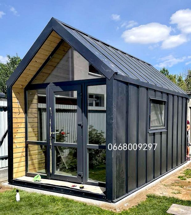 Модуль Мини Дом Дача Офис Домик для сдачи в аренду в стиле Barn House