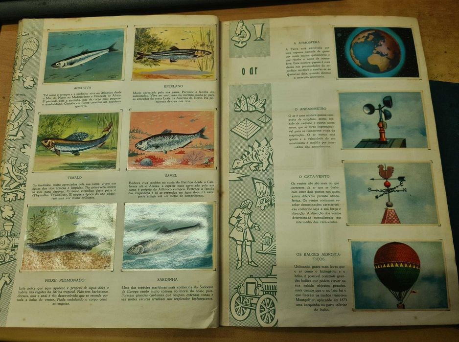 Caderneta c/ 250 cromos Enciclopédia Cultura