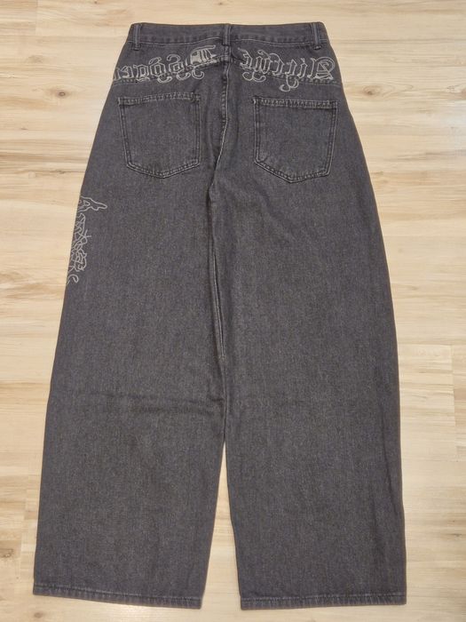 Dżinsy z szerokimi nogawkami i nadrukiem graffiti Urban Contrive