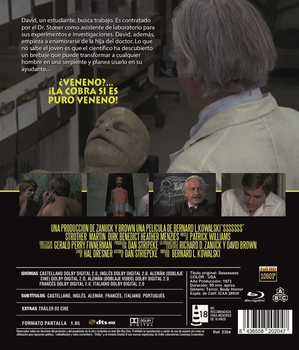 Sssssss: Silbido De Muerte/Cobras Venenosas (Blu-Ray)-Importado