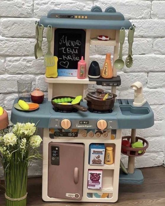 Детская кухня с водой и паром Limo Toy 889-221 свет,звук,42 предмета