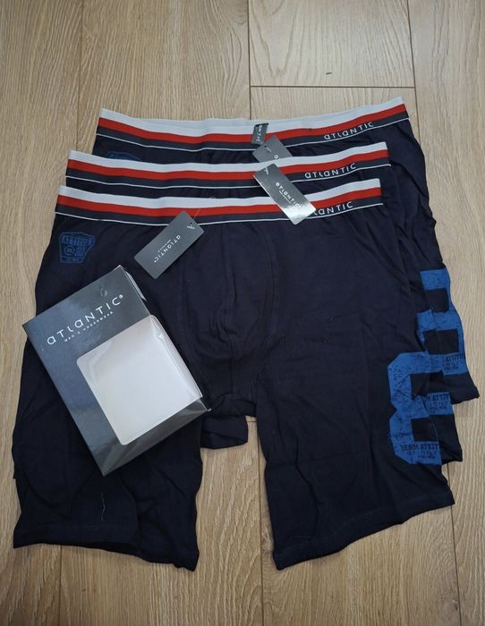 Bokserki męskie Atlantic, rozmiar XL, 3PACK, granatowe