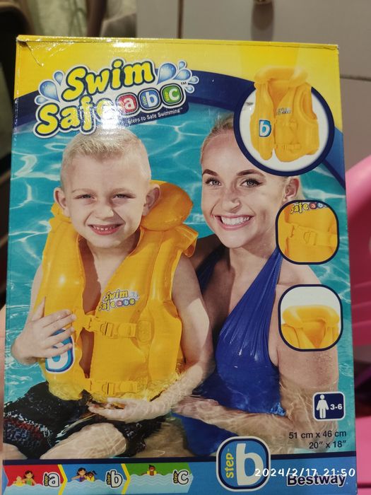 Дитячий надувний жилет для плавання  Swim Safe Bestway на 3-6 р 
НАДУВ