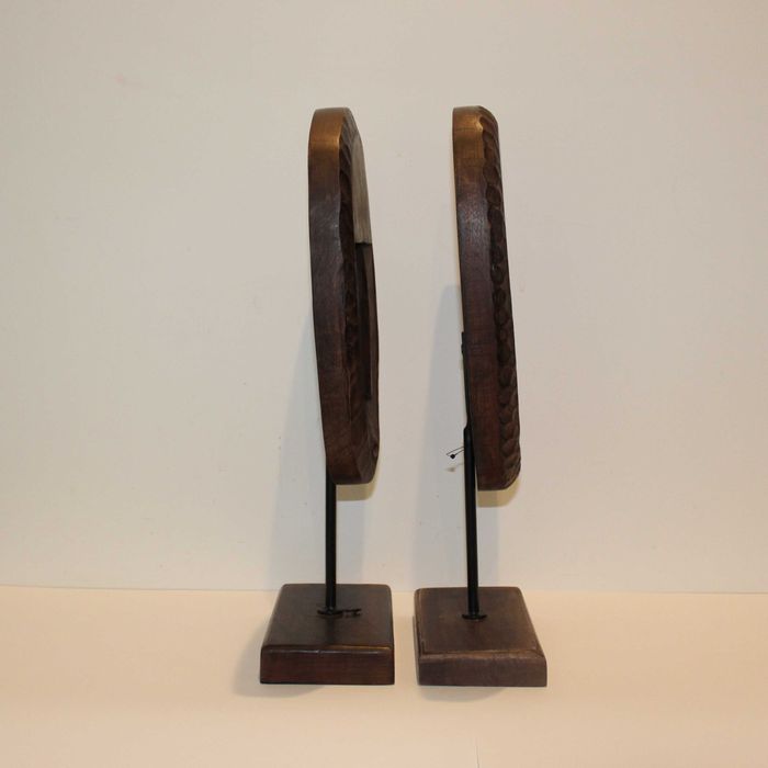 Escultura Nogueira Maciça - Bustos tribais