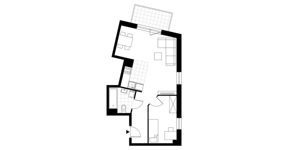 2-pokojowe mieszkanie 41 m² + balkon - Widok 4