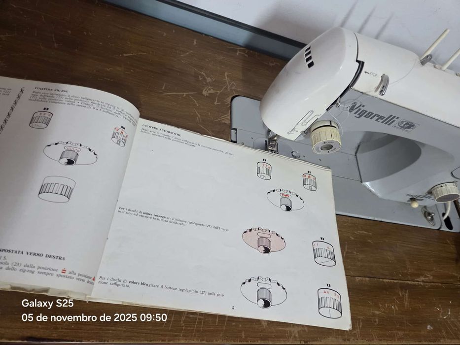 Máquina de costura faz ponto reto Zig Zag e borda