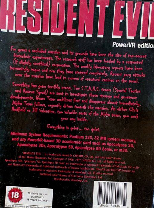 Resident Evil PowerVR Edition (1997) - Edição Exclusiva (Lost Release)