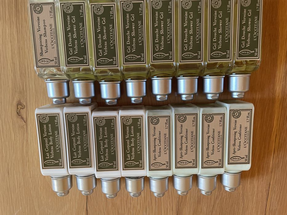 Miniaturas L'OCCITANE Verveine Amaciador Shampo hidratante e Gel banho