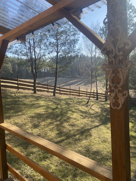 Mazury, domek  blisko jeziora Buwełno.