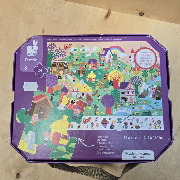 Janod puzzle w walizce baśnie 24 elementy