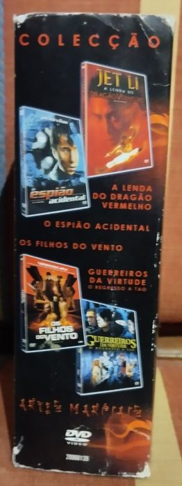 Coleção de 4 DVDs de filmes de Artes Marciais
