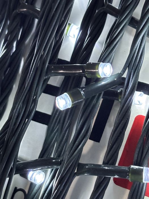 Lampki choinkowe ozdobne balkon taras 22 m metry biały zimna biel