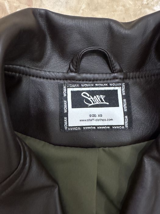 Косуха Жилет Staff 2 в 1 шоколадного кольору S oversize