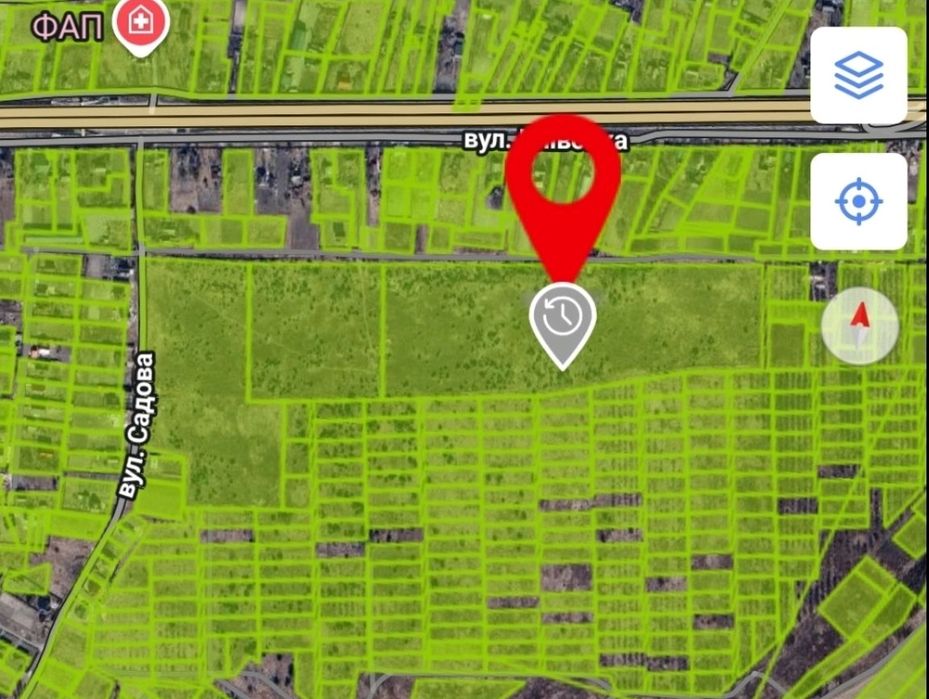 Участок 12,5 Га по Житомирской трассе с.Любимовка (рядом Бузовая)