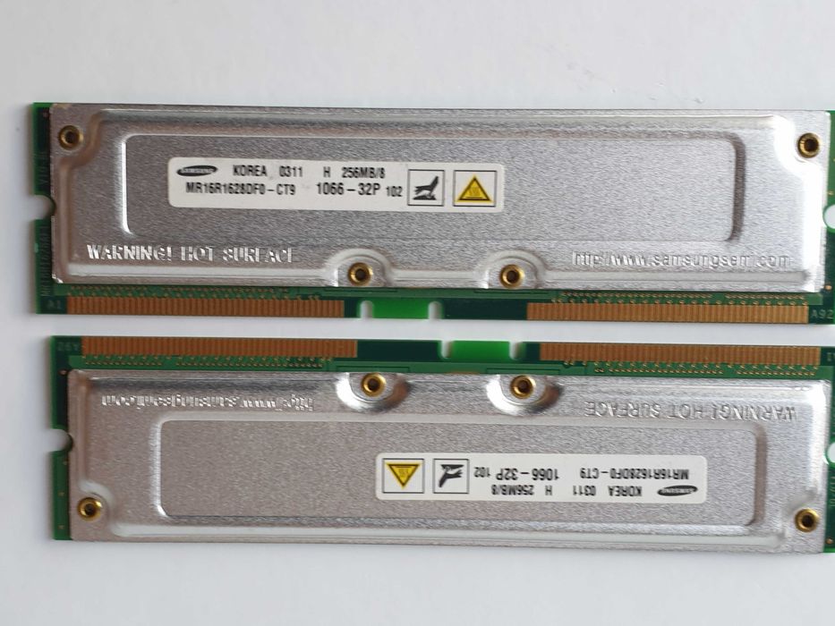 Samsung RDRAM MR16R1628DF0-CT9  Rambus 256MB PC1066