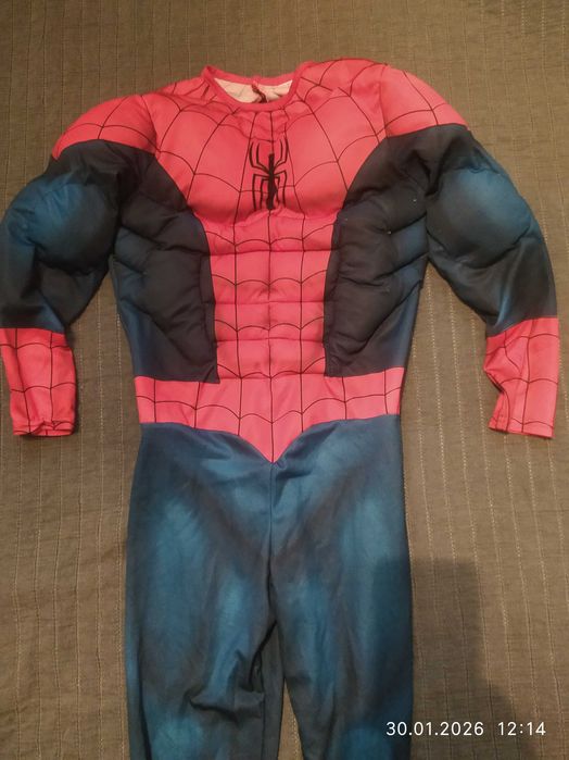 Spiderman kostium strój przebranie karnawałowe 7-9 lat