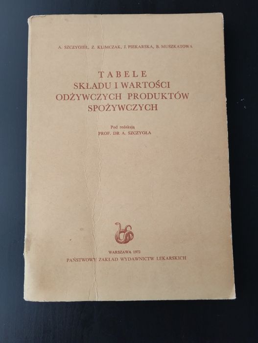 Tabele składu i wartości odżywczych produktów spożywczych - Szczygieł