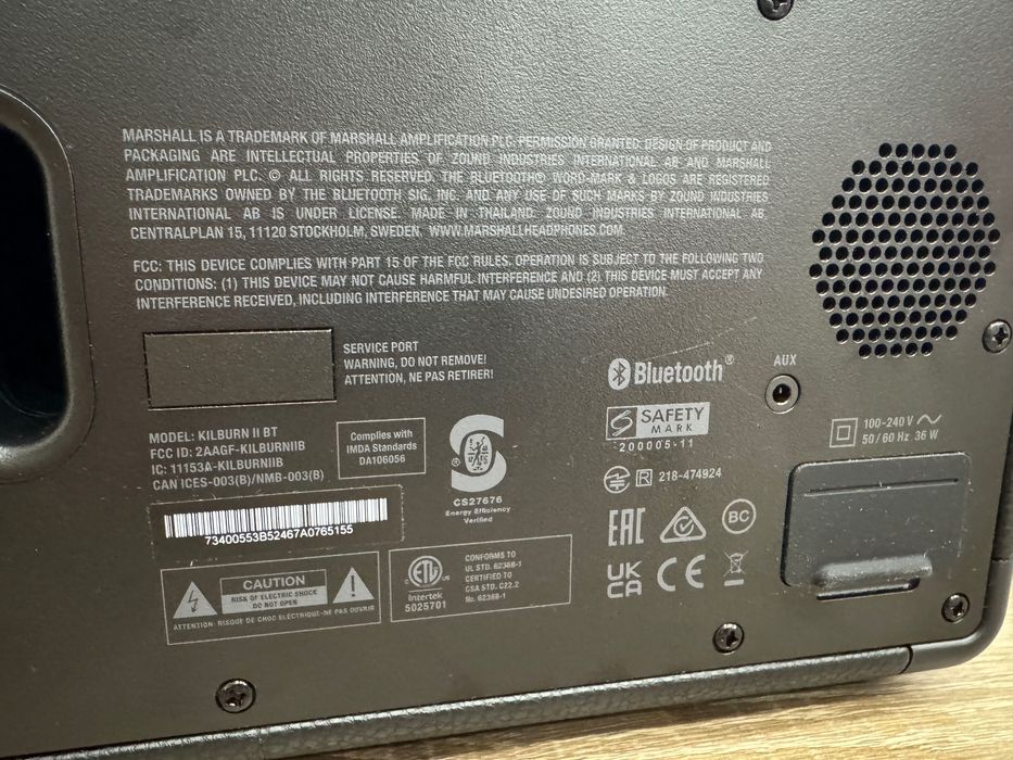 Бездротова колонка Marshall Kilburn II Black and brass 1005923 Ідеальний стан Магазин Гарантія Повний комплект