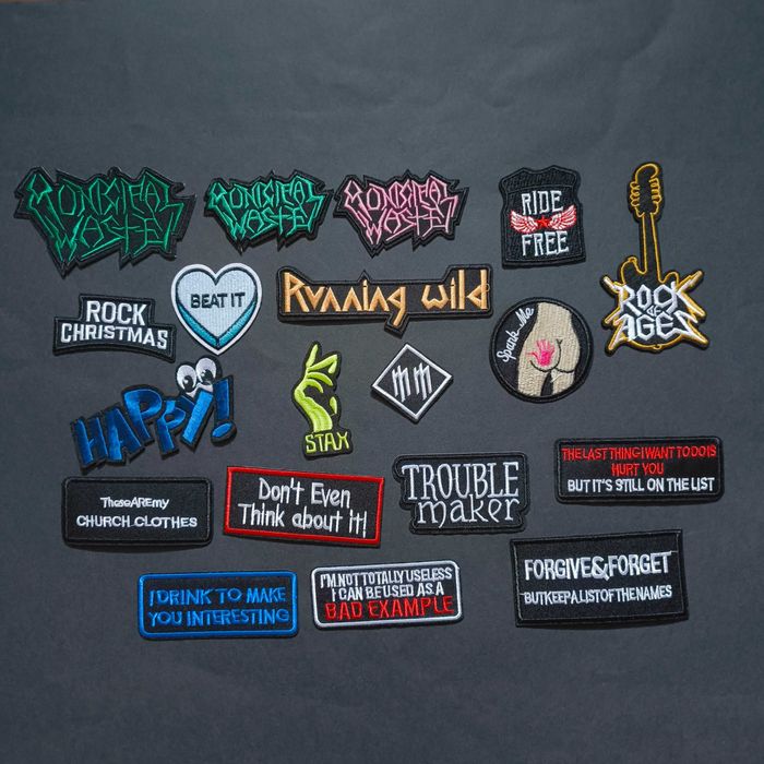 Remendos Patches Estampas Bordados Musica Rock Caveiras Motard Punk