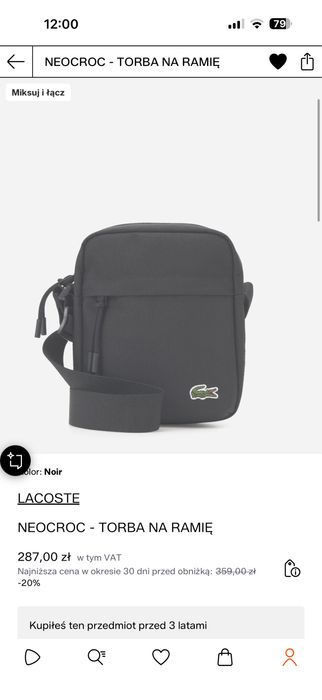 Saszetka lacoste