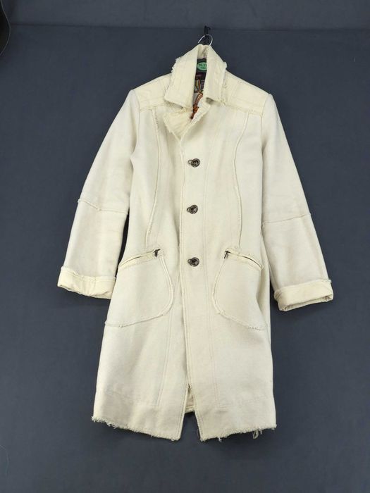 Płaszcz wełniany y2k Diesel distressed coat M made in Italy