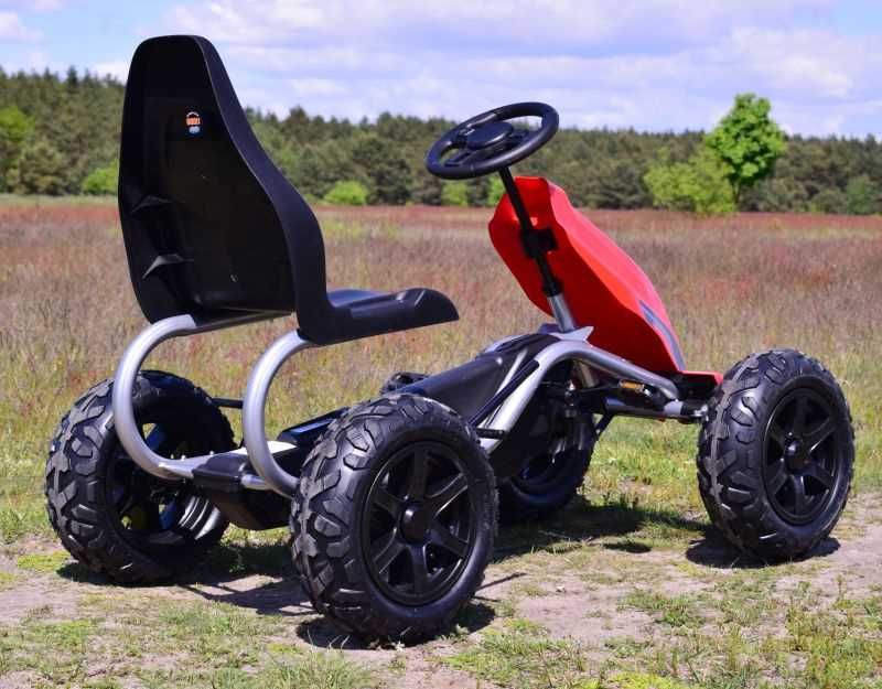 BAWIBUS.PL Olbrzymi GOKART NA PEDAŁY dla dzieci pompowane koła 100kg