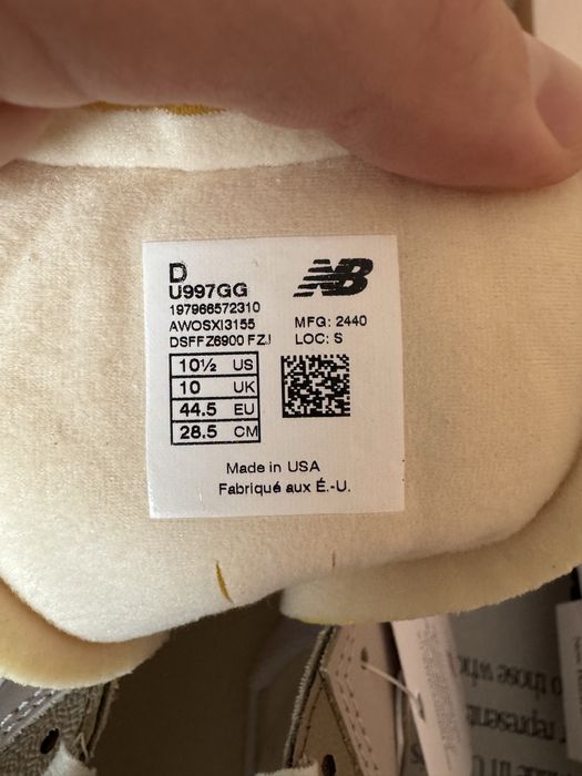 NEW BALANCE 997 |44.5| 28.5 см | 10.5 US MADE IN USA оригінал U997GG
