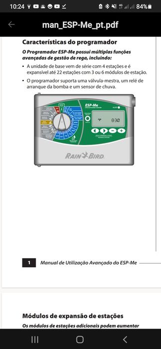 Controlador de rega Rain Bird