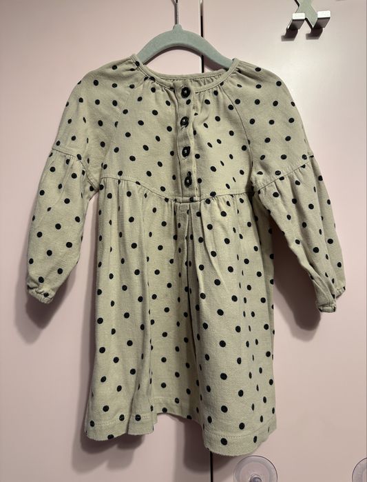 Bawełniana sukienka w kropki  r.98 Zara