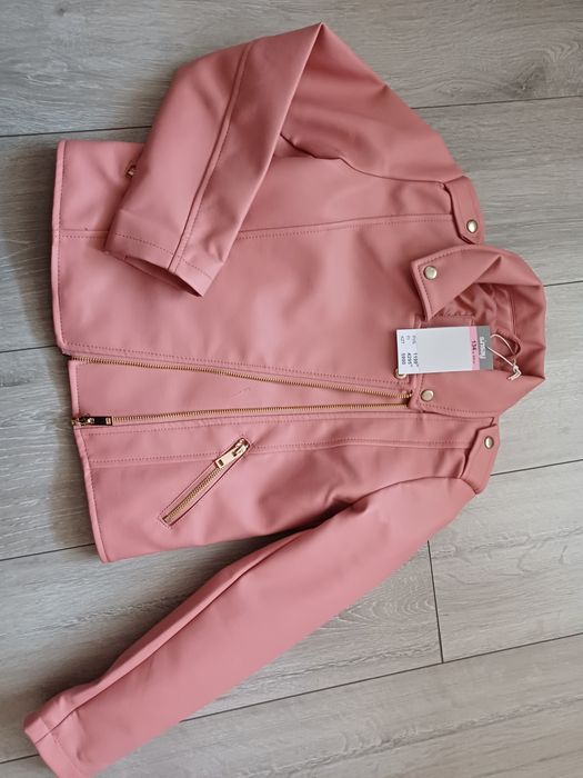 Nowa Kurtka ramoneska, wiosna-jesień, różowa rozm. 134