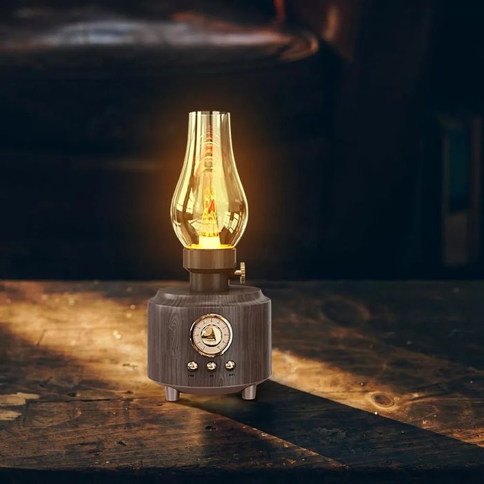 Retro lampa z głośnikiem bluetooth