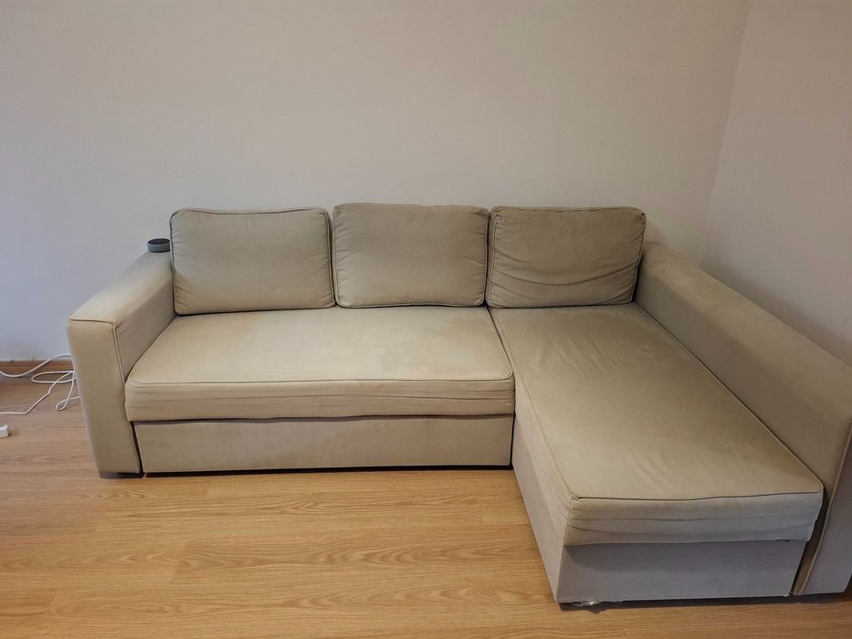 Sofá 3 lugares c/ chaise longue e arrumação + função cama - Reservado