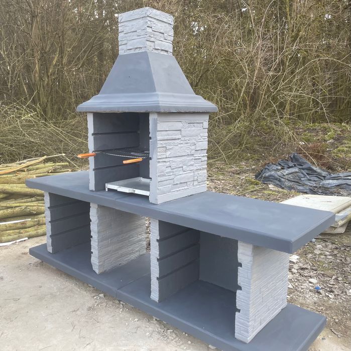 Solidny grill betonowy - nowoczesny design, trwała konstrukcja