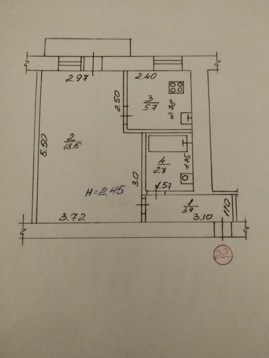 Продам 1 кімнатну квартиру