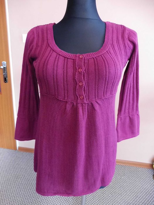 Sweter bordowy Bonprix Collection rozm 40/42